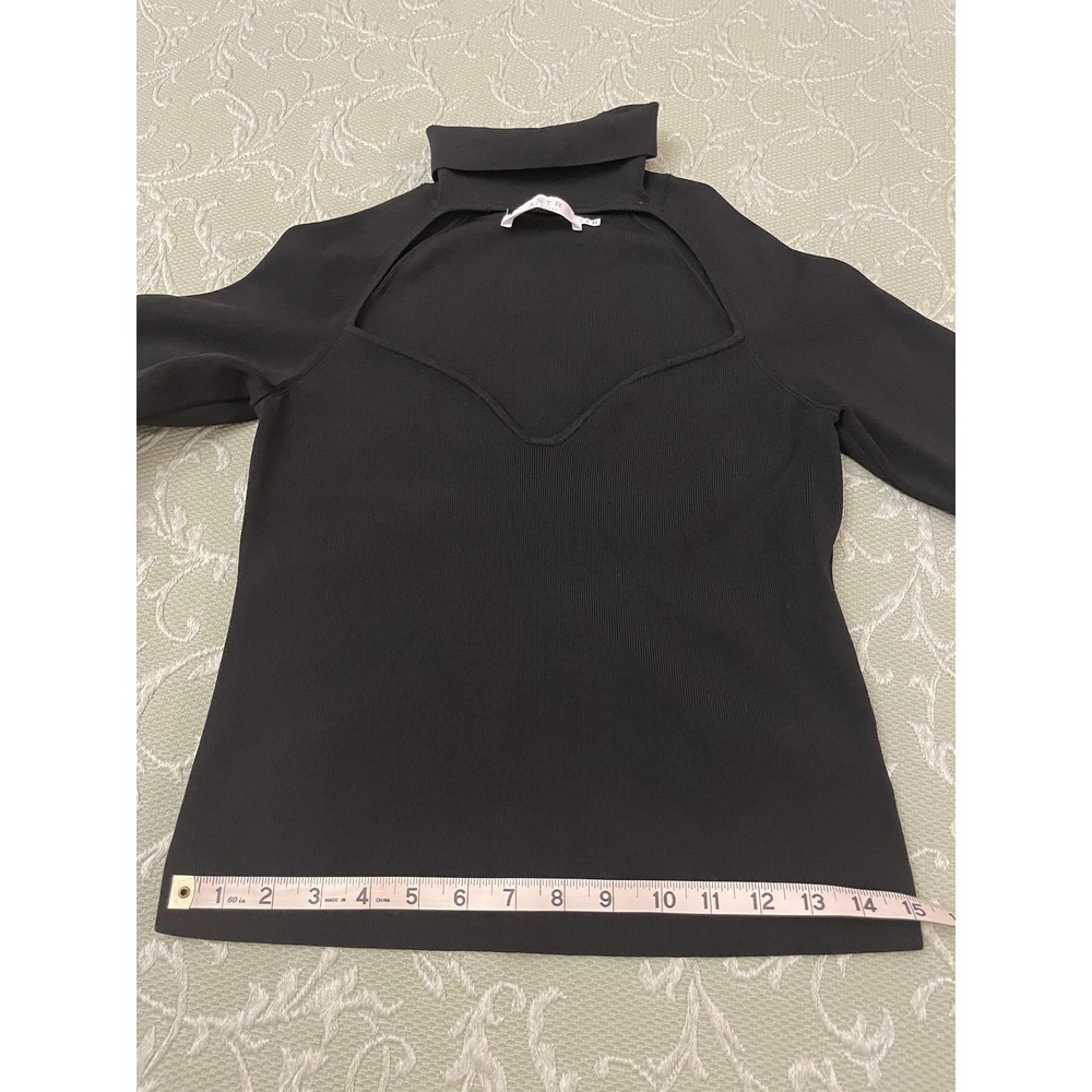 ASTR The Label Sweater Womens Medium Black Cutout Turtleneck Long Sleeve AT17392 - Picture 9 of 16